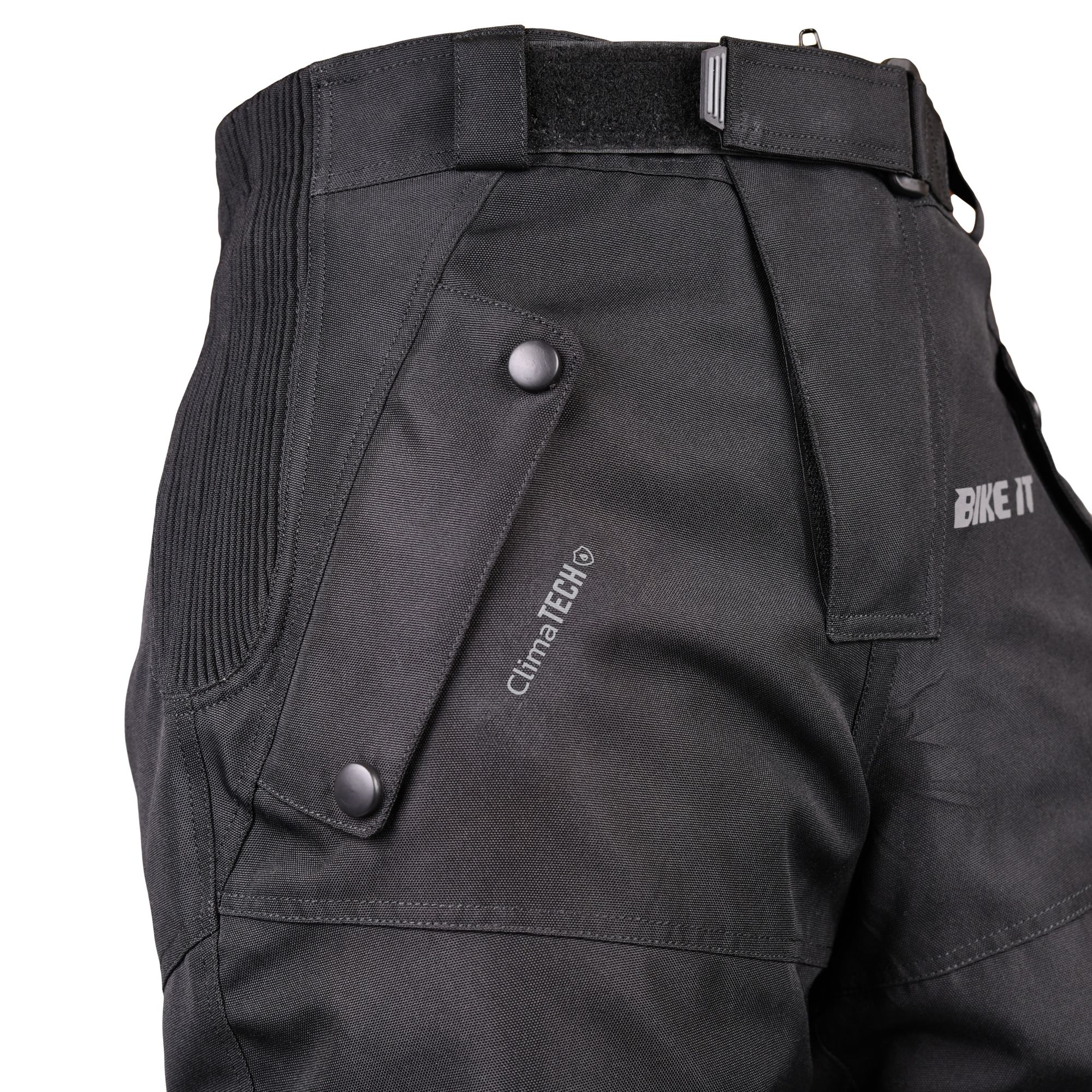 Bike It 'Triple Black' Ultimate Textile Adventure Waterproof Motorcycle Pants/Trousers - Image 4