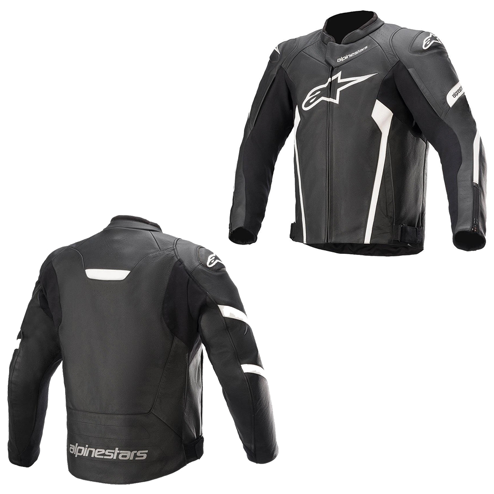 Alpinestars Faster V2 Leather Jacket - Black White