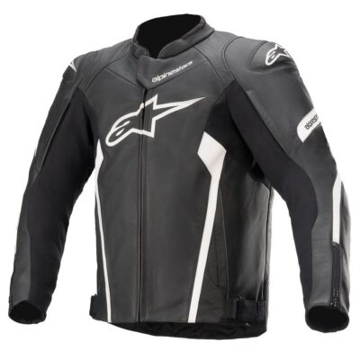 Alpinestars Faster V2 Leather Jacket – Black White