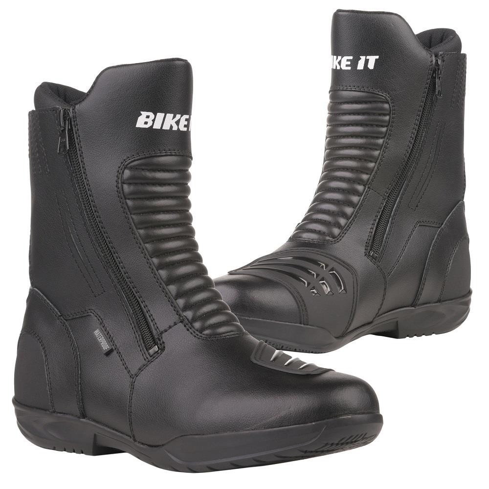 Bike It Preto Mid Length Waterproof Mens Boot - Black