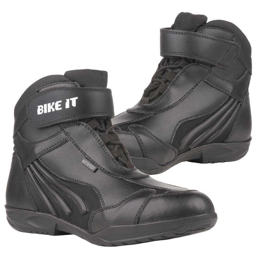 Bike It Perun Low-Cut Waterproof Mens Boot - Black