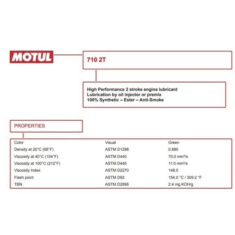 Motul 710 2T - 1 Ltr - Image 2