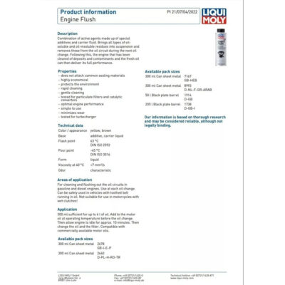 LIQUI MOLY ENGINE FLUSH – 300ML