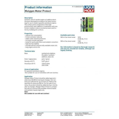 LIQUI MOLY MOLYGEN MOTOR PROTECT – 500ML