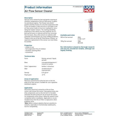 LIQUI MOLY AIR FLOW SENSOR CLEANER – 200ML