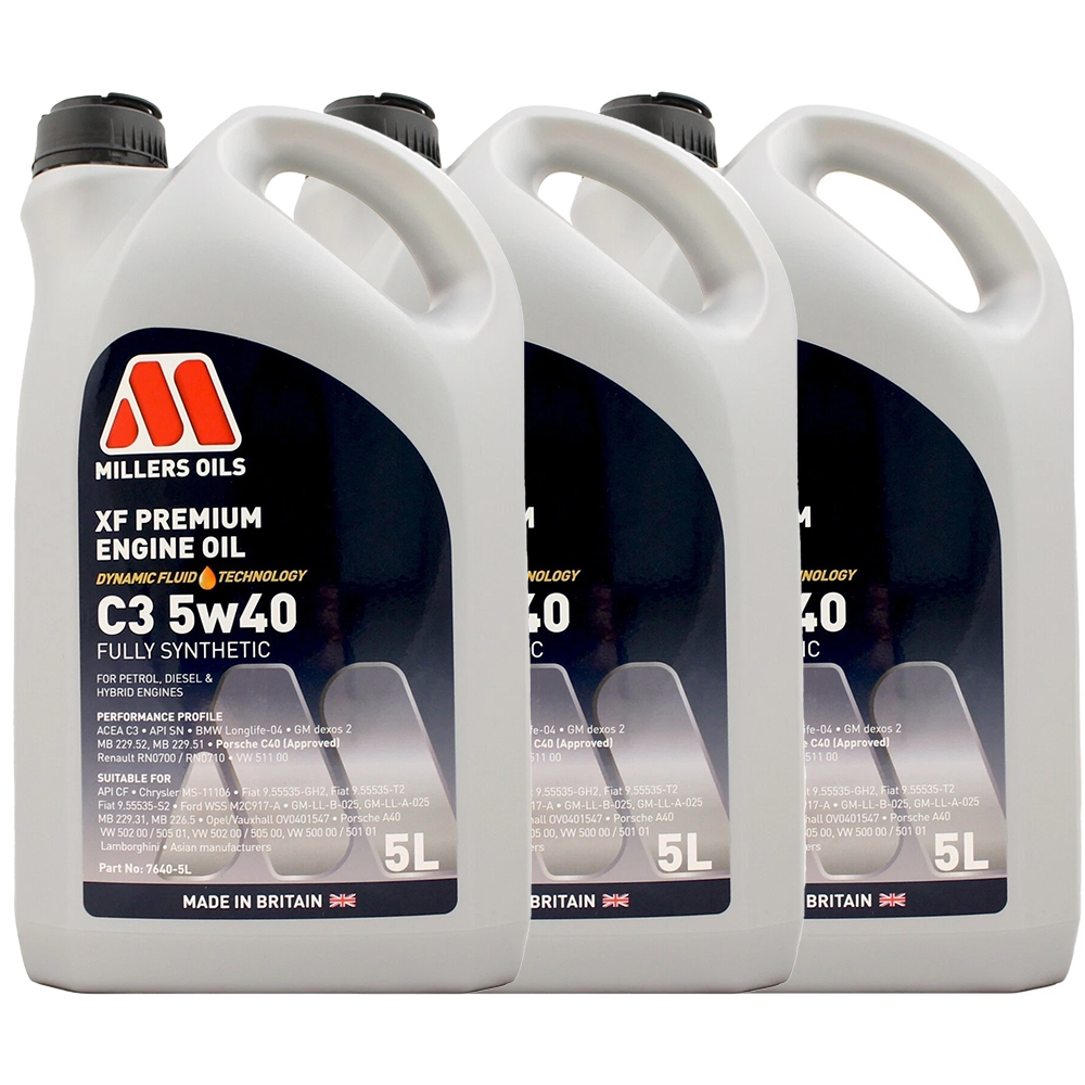 Millers XF Premium C3 5w40 - 5L - Image 3