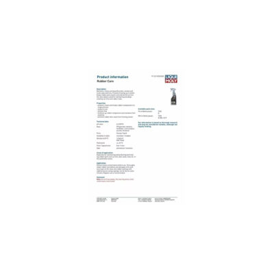 LIQUI MOLY RUBBER CARE TREATMENT – 500ML