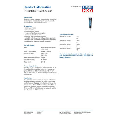 LIQUI MOLY MOTORBIKE MOS2 SHOOTER – 20ML