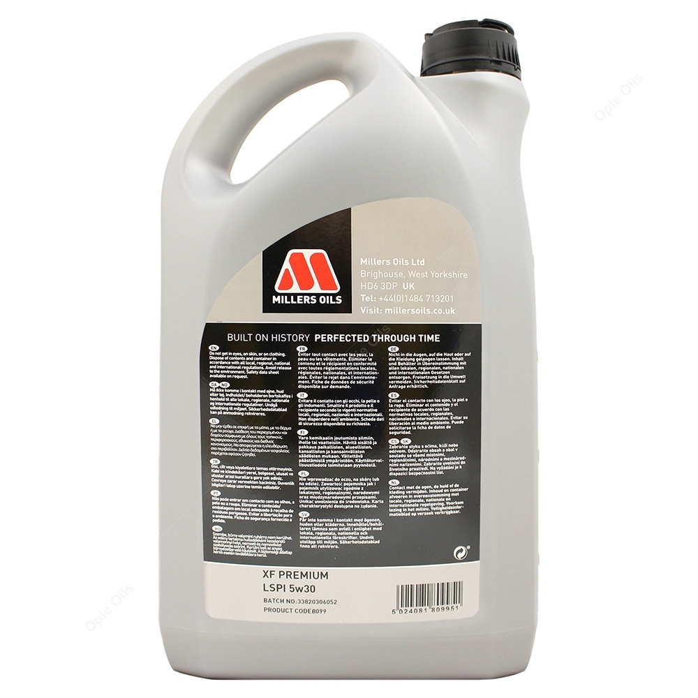 Millers XF Premium LSPI 5w30 - 5L - Image 6