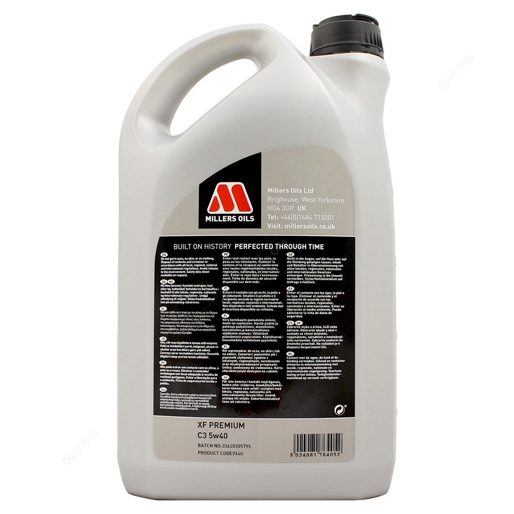 Millers XF Premium C3 5w40 - 5L - Image 6