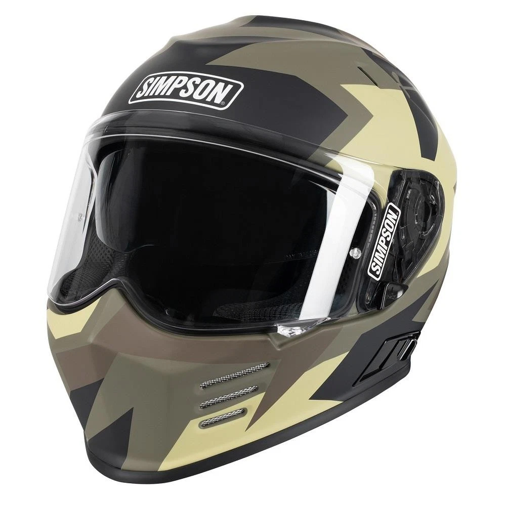 Simpson Venom Comanche Full Face Helmet - Green Brown