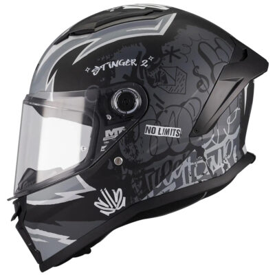MT Stinger 2 Youth Tagger Full Face Helmet – Matt Black Grey