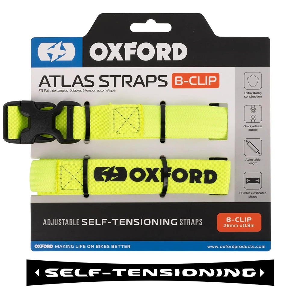 Oxford Atlas B-Clip 26mm x0.8M - Fluo Rescent Yellow (Pair)