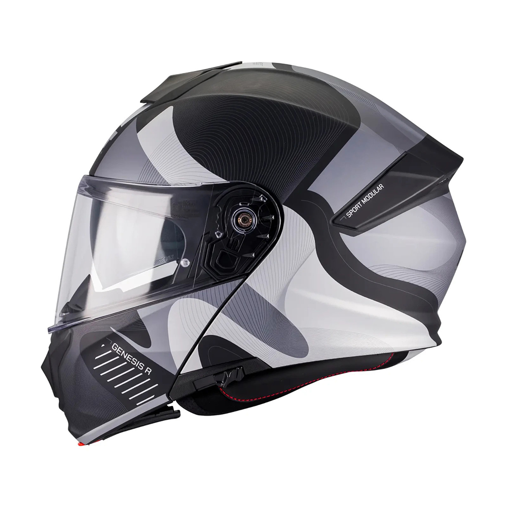 MT Genesis R SV Lancer Modular Helmet - Matt Black Grey