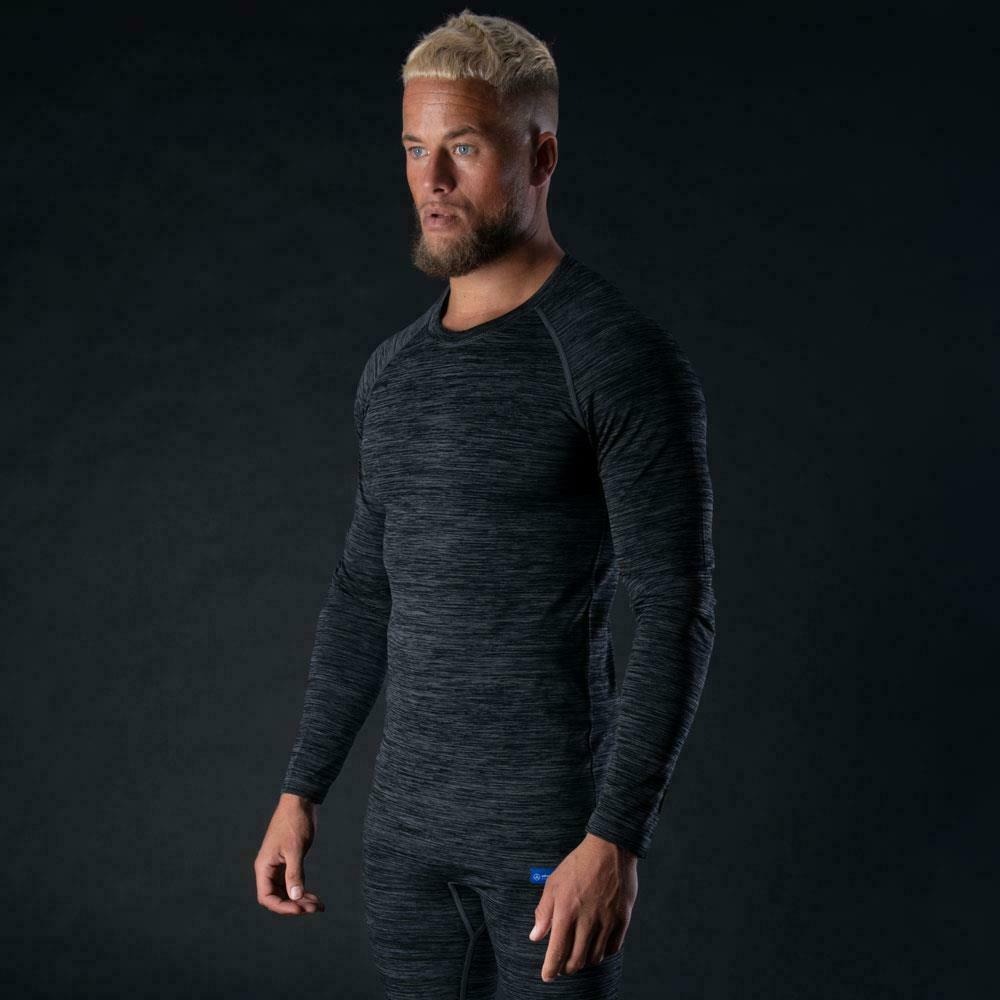 Oxford Advanced Base Layer MS Top - Charcoal Marl - Image 5