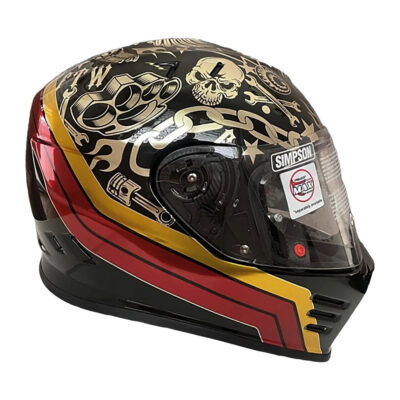 Simpson Venom Tatoo Full Face Helmet – Black Chrome