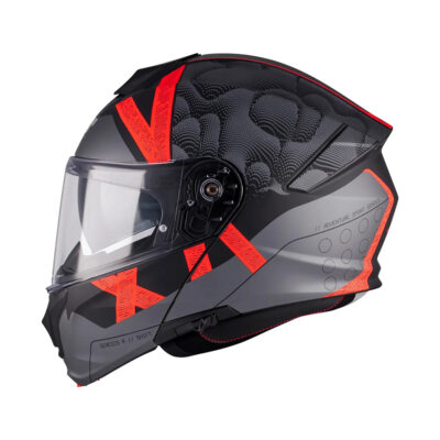 MT Genesis R SV Shift Modular Helmet – Matt Black Red