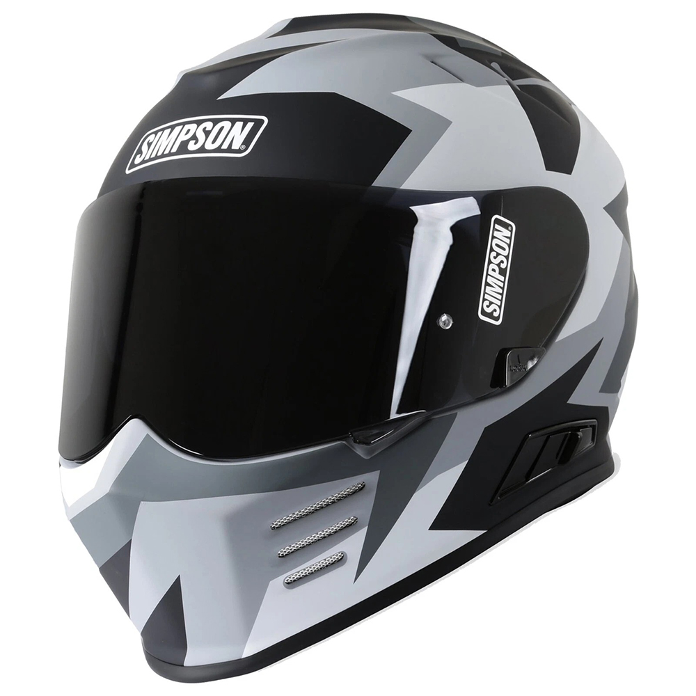 Simpson Venom Have Blue Full Face Helmet - Grey Charcoal