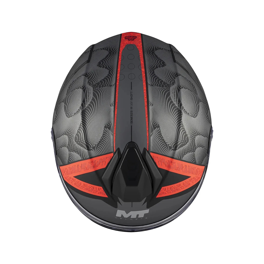 MT Genesis R SV Shift Modular Helmet - Matt Black Red - Image 5