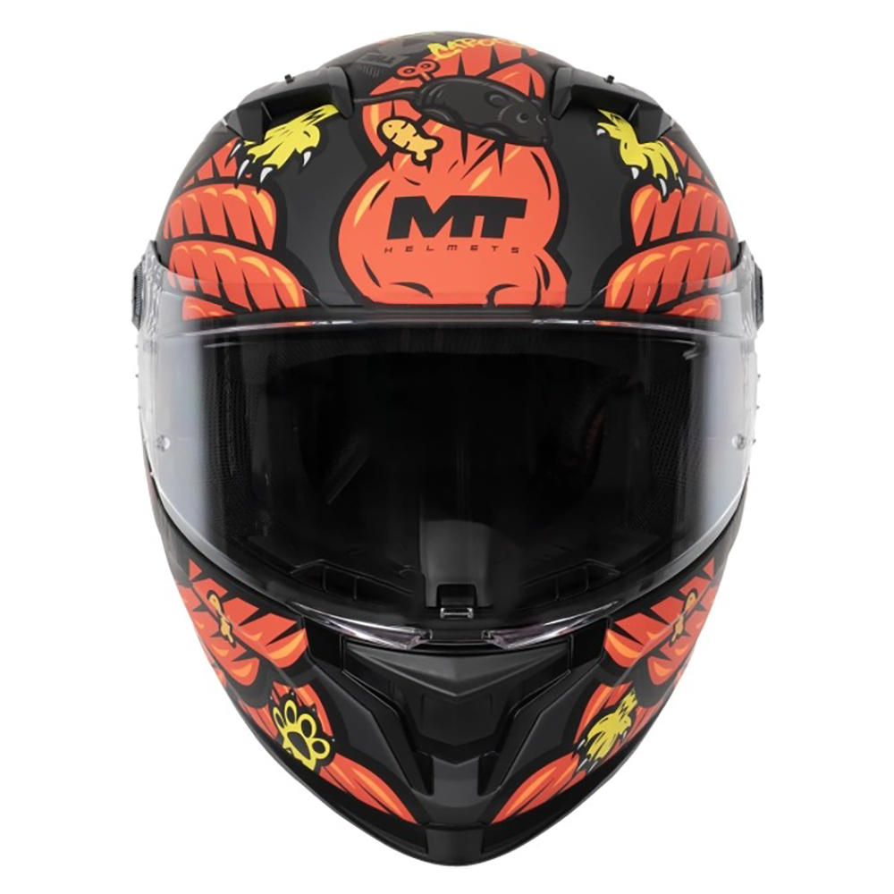 MT Braker SV The King Full Face Helmet - Matt Black Orange - Image 5